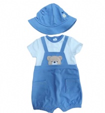 Baby Overalls-style Romper Set