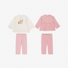 Pink Cotton Jersey Leggings Sets