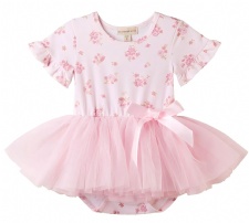 Floral S/S Tutu Romper